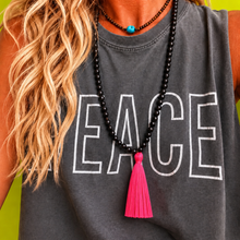 Load image into Gallery viewer, ••NEW•• WOODEN MALA 💖FRINGE NECKLACE
