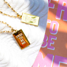 Load image into Gallery viewer, ••SALE•• 
FREE TO BE ME ⫸ SUNBURST ⫸DOUBLE SIDED ⫸DBL MANTRA NECKLACE
