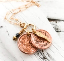 Load image into Gallery viewer, PENNIES FROM HEAVEN &amp; LUCKY PENNY NECKLACE 🖤
