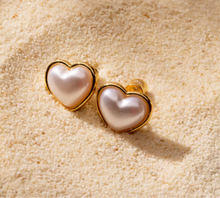 Load image into Gallery viewer, ••TOP SELLER •• DBL PEARL HEART STUD ⫸Earrings
