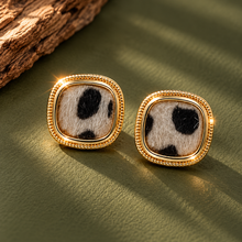 Load image into Gallery viewer, ••NEW•• WILD CHILD ⚡️ANIMAL PRINT SQUARE EARRINGS
