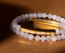 Load image into Gallery viewer, ••NEW••REMEMBER WHO THE F*CK YOU ARE 🖤Mindset Mantra Bracelet
