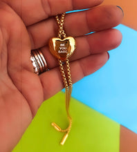 Load image into Gallery viewer, **NEW** BE YOU BABE ⫸BOLO HEART NECKLACE  ⫸double sided DBL mantra
