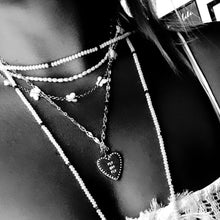 Load image into Gallery viewer, **NEW ** FLY girl FLY (FLY - Forever Love Yourself) ⫸HEART ⫸ DBL MANTRA NECKLACE
