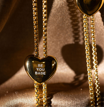 Load image into Gallery viewer, ••NEW••BE YOU BABE ⫸BOLO HEART NECKLACE
