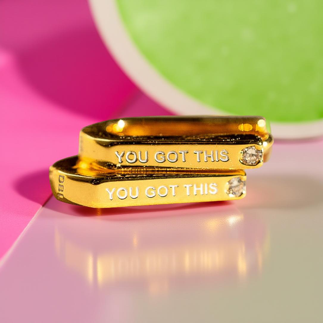 YOU GOT THIS ♥ HOOPS🖤(SILVER & GOLD)