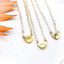 Load image into Gallery viewer, **NEW** LUCKY - ANGEL NUMBER ⫸ HEART  ⫸ 🖤NECKLACE
