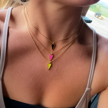 Load image into Gallery viewer, ••NEW••MINI  💕DOUBLE SIDED HAPPY 🩷HEART💛Necklace
