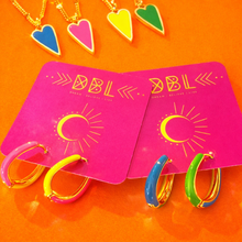 Load image into Gallery viewer, PINK &amp; YELLOW🩷 DOUBLE SIDED 🩷 HAPPY HOOPS
