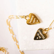 Load image into Gallery viewer, COMMITTED TO ME 🖤 PROMISE KEPT🖤MANTRA NECKLACE
