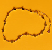 Load image into Gallery viewer, GOLD ⫸LINKS OF LOVE 🧡 DBL HEART CHOKER🧡🩷💜
