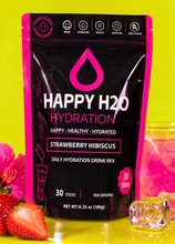 Load image into Gallery viewer, ••NEW•• STRAWBERRY HIBISCUS 🍓🌺ELECTROLYTES by: HAPPY H2O
