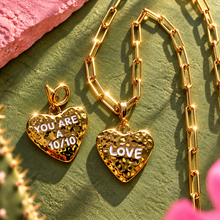 Load image into Gallery viewer, ••NEW•• YOUR A 10/10 SELF LOVE 💕 HEART 🖤 MANTRA NECKLACE (double sided)
