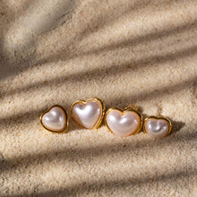 Load image into Gallery viewer, ••TOP SELLER •• DBL PEARL HEART STUD ⫸Earrings
