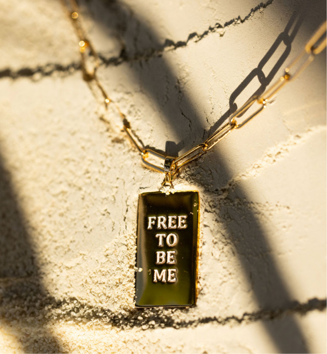 FREE TO BE ME ⫸ SUNBURST ⫸DOUBLE SIDED ⫸DBL MANTRA NECKLACE