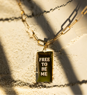 FREE TO BE ME ⫸ SUNBURST ⫸DOUBLE SIDED ⫸DBL MANTRA NECKLACE