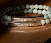 Load image into Gallery viewer, ••NEW•• YOU GOT IT IN YOU🖤 Mindset Mantra Bracelet
