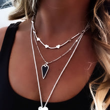 Load image into Gallery viewer, DOUBLE SIDED 🖤HAPPY HEARTS 🖤 SILVER
