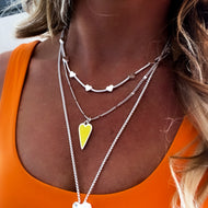 SILVER •• LINKS OF LOVE 🩷DBL HEART CHOKER