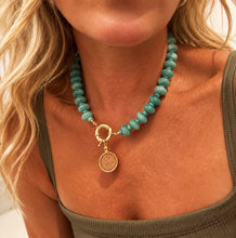 Load image into Gallery viewer, ••NEW•• TURQOISE 🩷BE BOLD charm necklace
