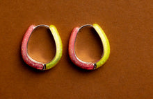 Load image into Gallery viewer, ••SOLD OUT •• WATERMELON 🍉 SUGAR &amp; HONEY 🍯 HOOP EARRINGS
