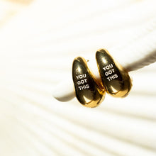 Load image into Gallery viewer, YOU GOT THIS ♥ TEARDROP ♥ HOOPS
