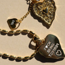 Load image into Gallery viewer, F🖤CK BEING PERFECT ••MANTRA NECKLACE (double sided)
