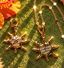 Load image into Gallery viewer, ••NEW•• YOUR LIGHT MATTERS ☀️ SUNSHINE MANTRA NECKLACE (double sided)
