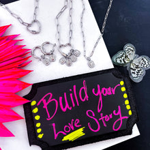 Load image into Gallery viewer, **Mothers Day ** BUILD YOUR STORY⫸**SILVER** CARABINER ⫸ LETTER NECKLACE 🖤SILVER
