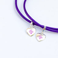 ••presale••LET THEM 💜 PURPLE HEART 💜 MANTRA NECKLACE
