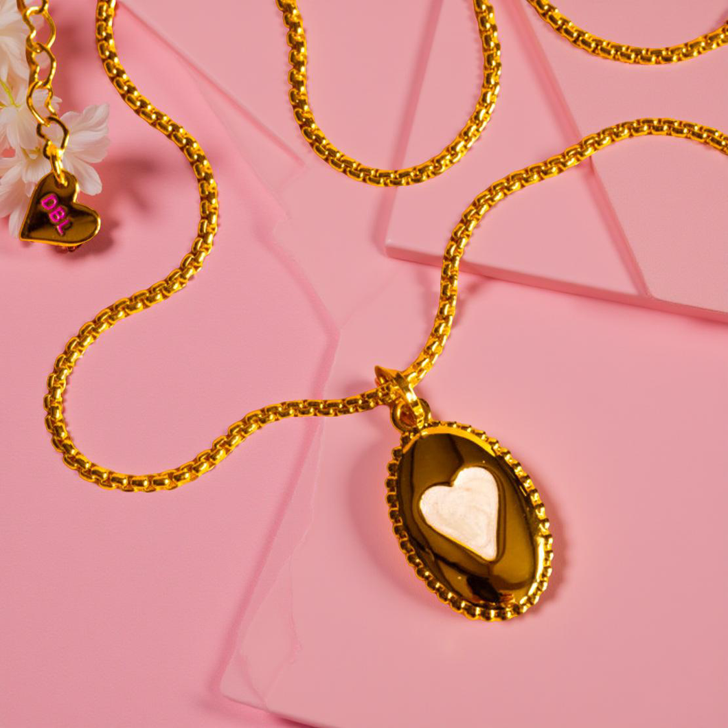 PEARL OVAL🖤 MANTRA NECKLACE