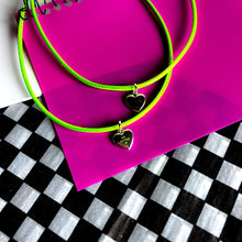 Load image into Gallery viewer, BE EXTRA 💚BE SEEN- GREEN CORD NECKLACE
