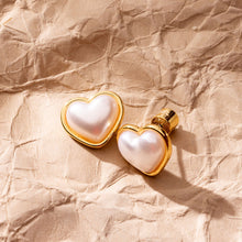 Load image into Gallery viewer, ••TOP SELLER •• DBL PEARL HEART STUD ⫸Earrings
