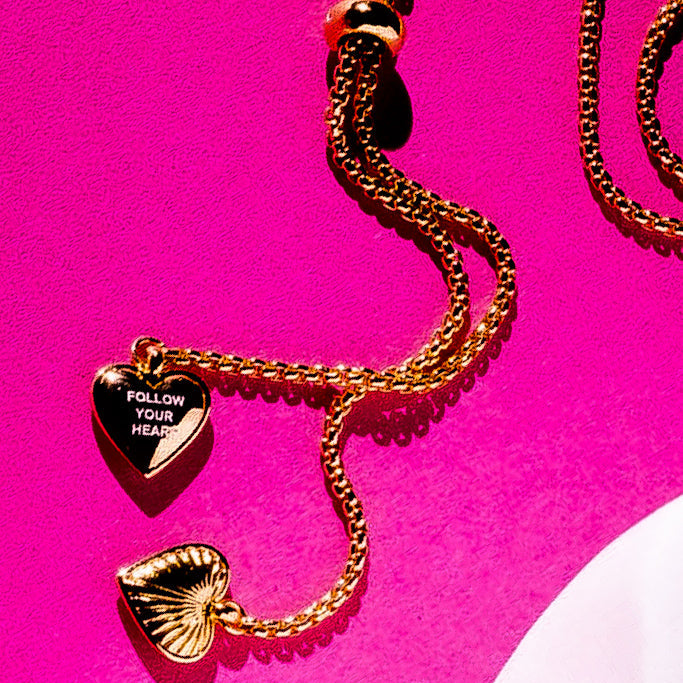 BOLO🖤 FOLLOW YOUR HEART🖤 NECKLACE 🖤GOLD