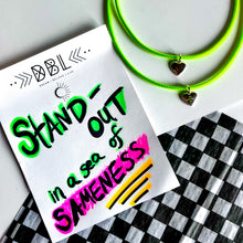 Load image into Gallery viewer, BE EXTRA 💚BE SEEN- GREEN CORD NECKLACE
