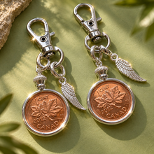 Load image into Gallery viewer, ••NEW•• DIME &amp; PENNY🖤LOCKET KEYCHAINS
