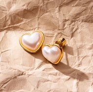 **NEW 2025** DBL PEARL HEART STUD ⫸Earrings