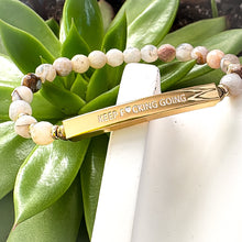 Load image into Gallery viewer, ••last one•• KEEP F🖤CKING GOING • GEMSTONE MANTRA BRACLETE
