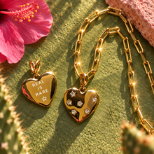 Load image into Gallery viewer, ••NEW•• REAL IS RARE ☀️HEART MANTRA NECKLACE (double sided)
