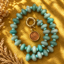 Load image into Gallery viewer, ••NEW•• TURQOISE 🩷BE BOLD charm necklace
