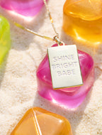 ** NEW** SHINE BRIGHT BABE ⫸DOUBLE SIDED ☼ DBL MANTRA NECKLACE ☼