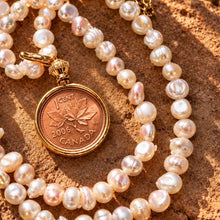 Load image into Gallery viewer, ••NEW•• DIME &amp; PENNY - PEARL CHARM ✨NECKLACE
