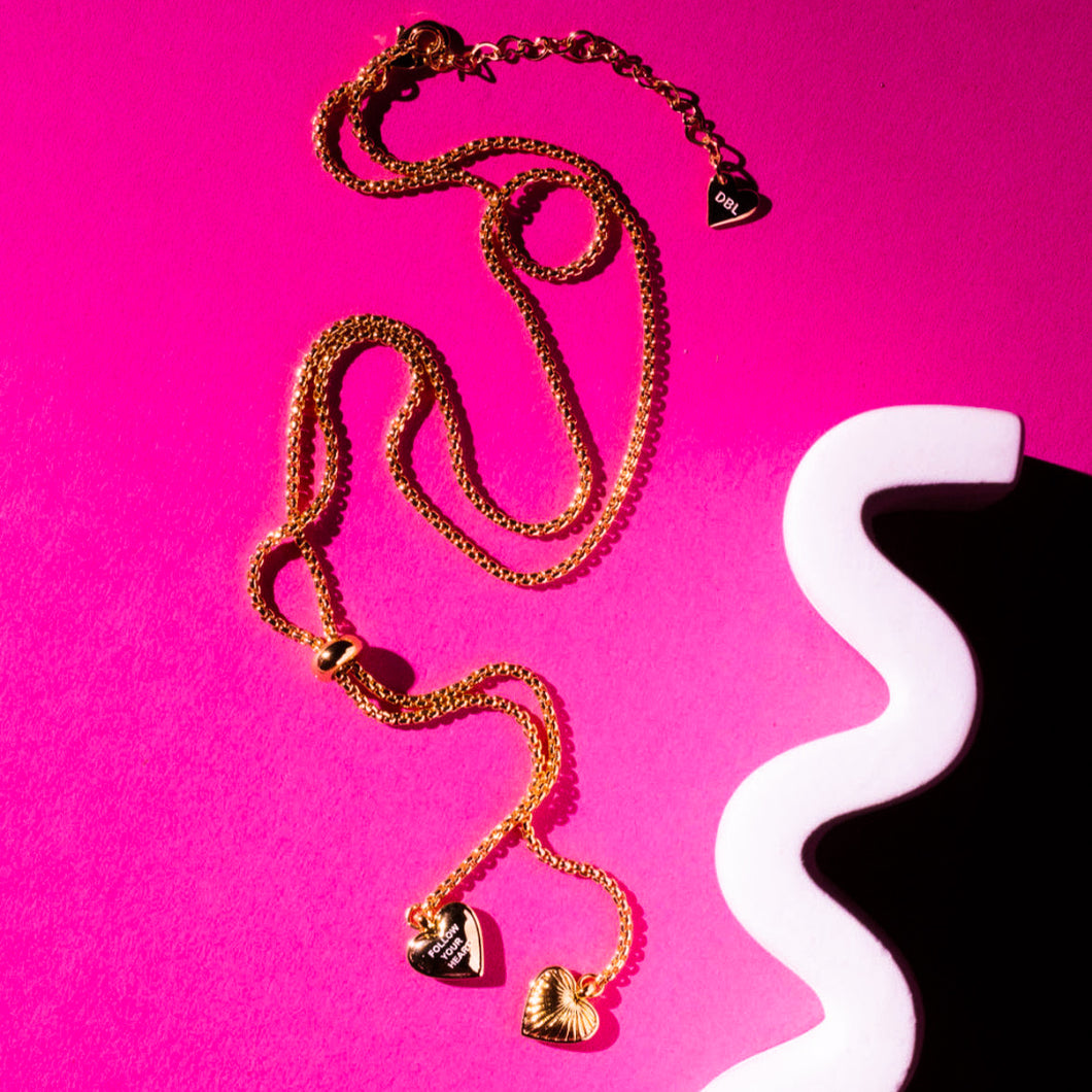 BOLO🖤 FOLLOW YOUR HEART🖤 NECKLACE 🖤GOLD