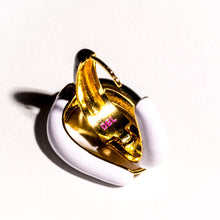 Load image into Gallery viewer, 🔥last one🔥NIGHT &amp; DAY DOUBLE SIDED HOOPS ♥ 14k GOLD
