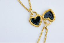 Load image into Gallery viewer, MINI ⫸OG PEARL HEART 🖤 DOUBLE SIDED⫸NECKLACE
