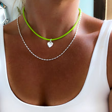 Load image into Gallery viewer, BE EXTRA 💚BE SEEN- GREEN CORD NECKLACE
