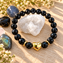 Load image into Gallery viewer, ••NEW•• HAPPY HEART 🖤 GEMSTONE LAYERING BRACLETES
