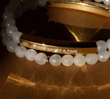 Load image into Gallery viewer, ••NEW••ONE DAY AT A TIME🖤Mindset Mantra Bracelet
