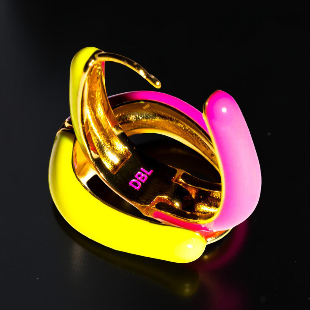 DOUBLE SIDED 🩷 MOOD BOOSTING 🩷HOOPS🌈 (4 COLORS COMBOS)