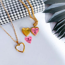 Load image into Gallery viewer, PEARL HEART ⫸LOCKET of LOVE - NECKLACE
